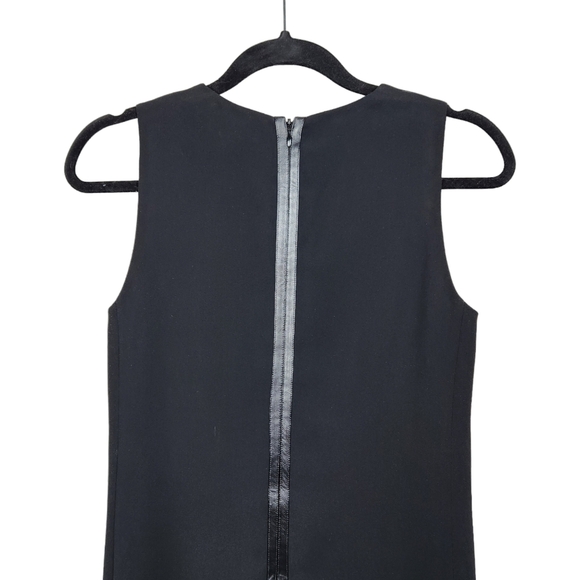 Vince NWT Little Black Dress LBD With Leather Detail Women's Size 4 - Picture 8 of 16